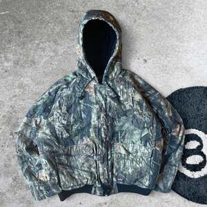 Vintage Walls x Mossy Oak Camo Hooded Jacket, Y2K Men's Large